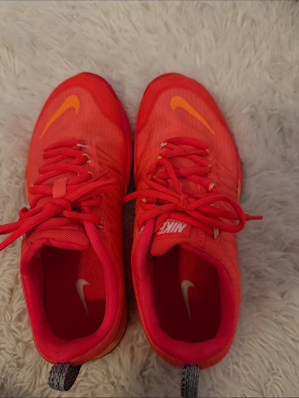 Nike Bright Coral Sneakers with Orange Swoosh